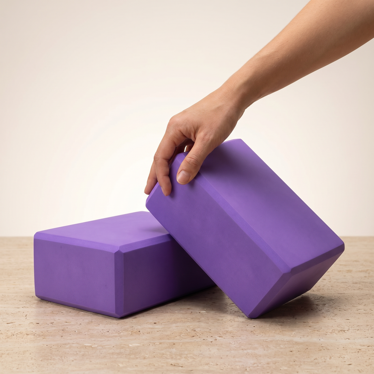 Bloco Yoga Roxo Kit 2 Un.