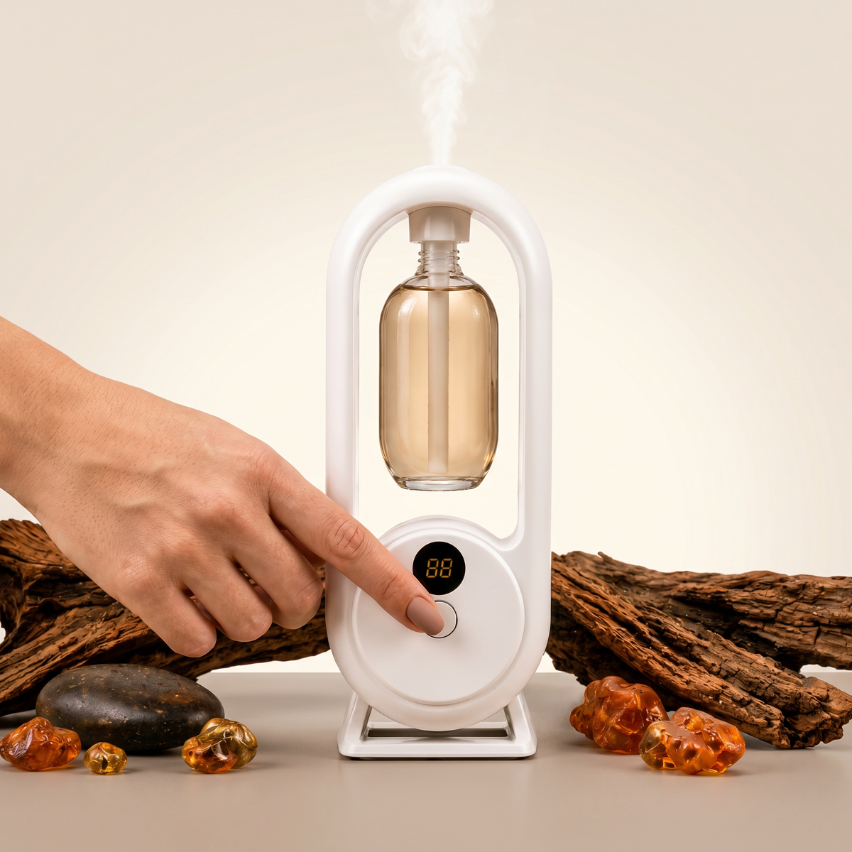 Kit Difusor de Aromas Ultrassônico + Refil Madeira Nobre (Pau-Brasil & Cumaru)