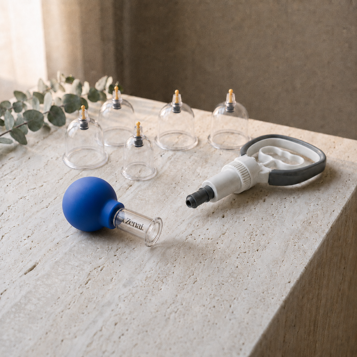 Kit Ventosaterapia Completo — 18 Ventosas de Massagem + 2 Ventosas Faciais