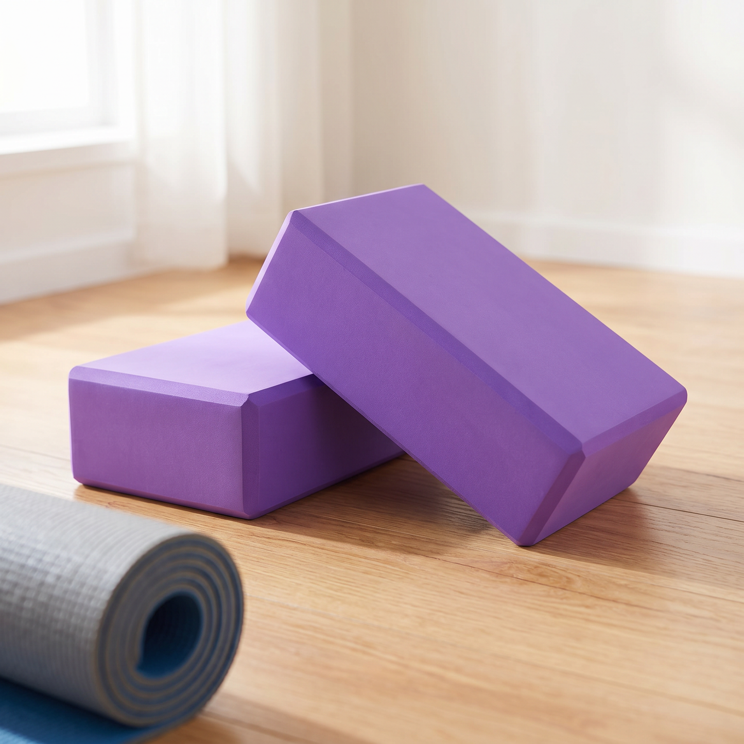 Bloco Yoga Roxo Kit 2 Un.