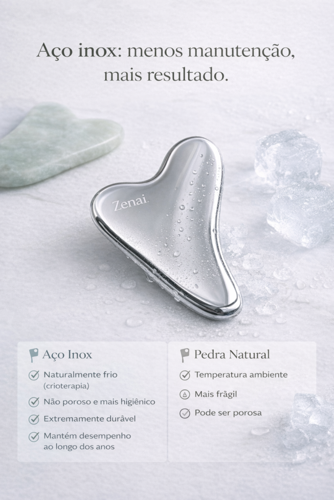 Gua Sha em aço inox: benefícios, diferenças e por que escolher